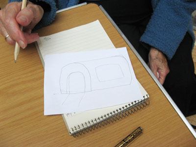 Drawing "home".